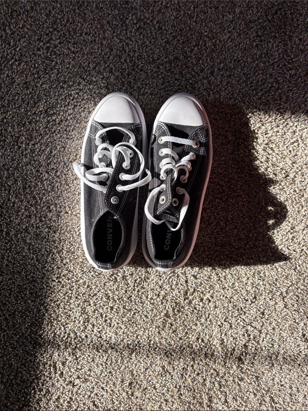 Converse Kids Black and White Low Top Canvas Sneakers